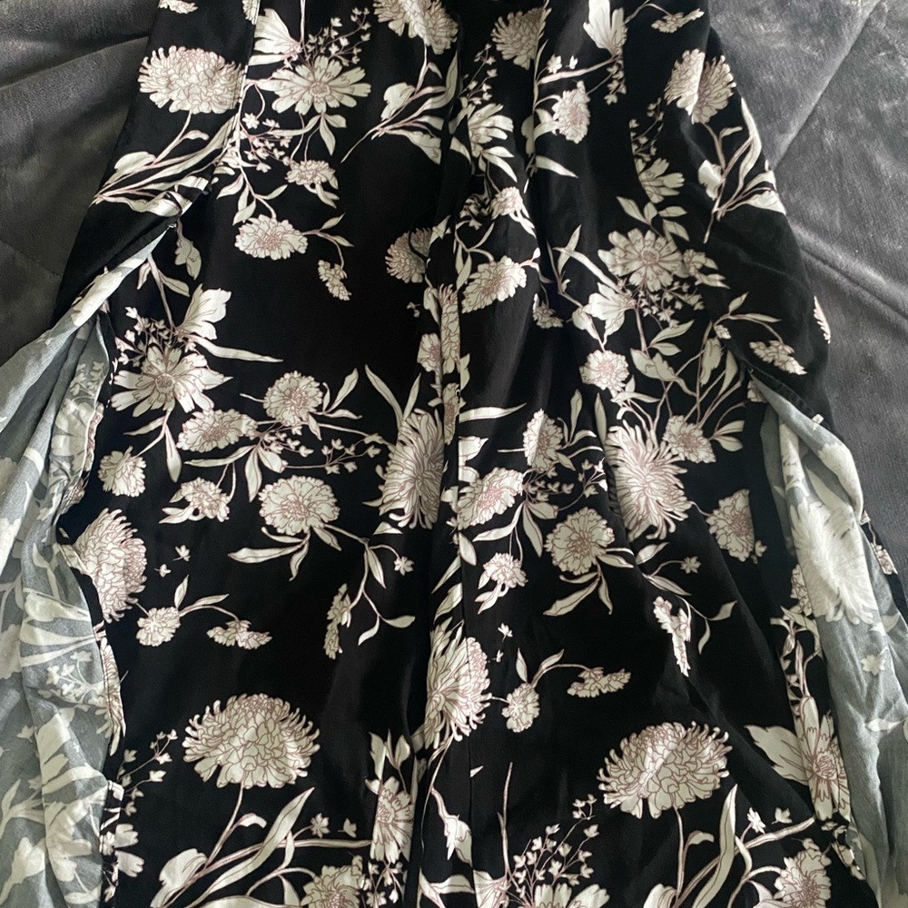 Floral Black and White pants